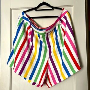 Eloquii Shorts/Size 20/Rainbow Stripes